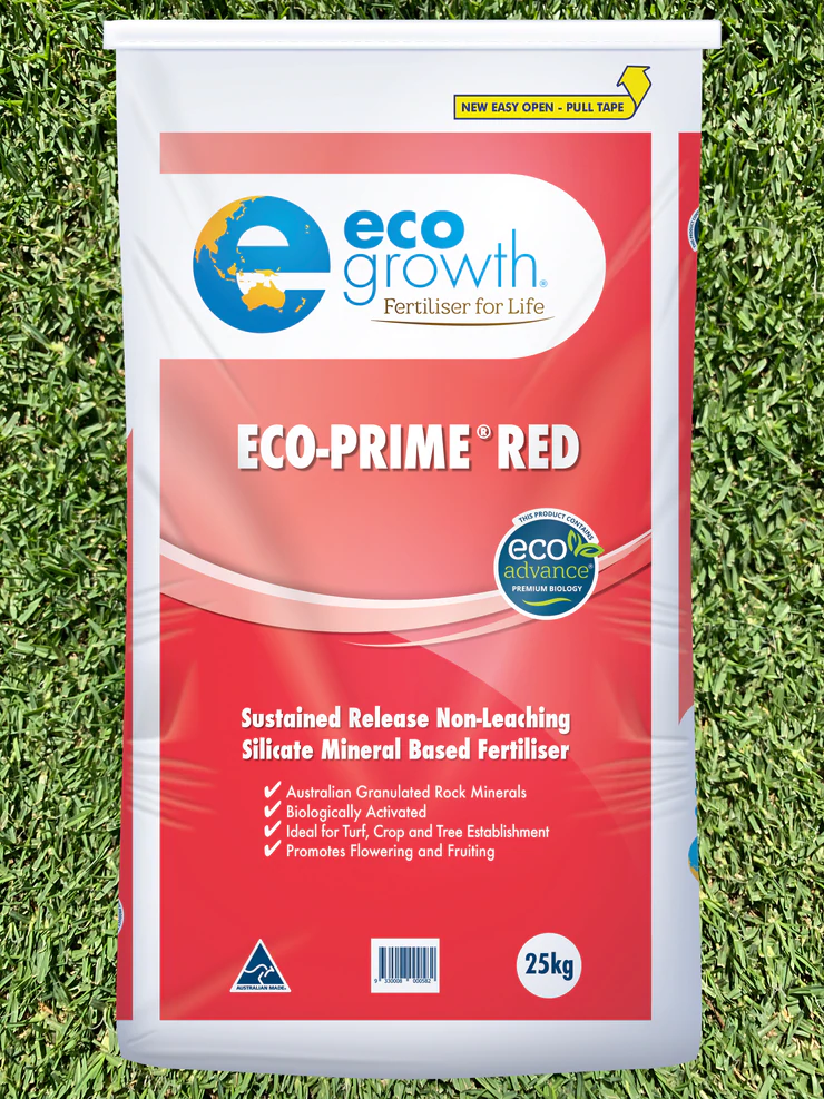 Eco-Prime Red Lawn Fertiliser (Silverstone Gardening)