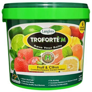 Why Perth citrus leaves go yellow - Troforte M Fruit and Citrus fertiliser (Silverstone Gardening)