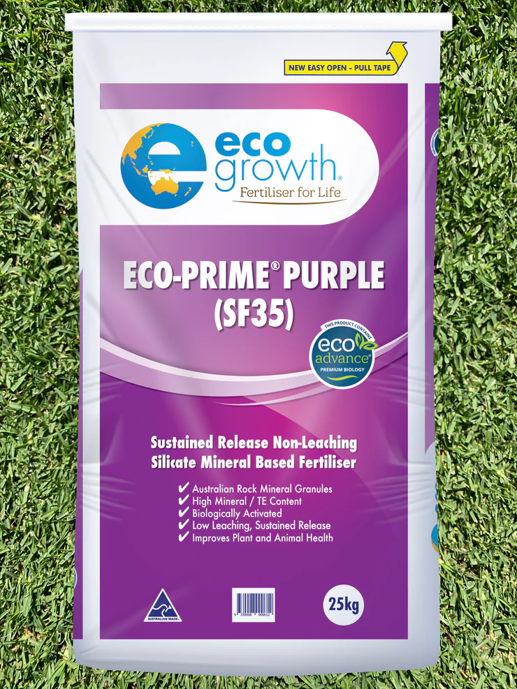 Eco-Prime Purple Granule Lawn Fertiliser (Silverstone Gardening)