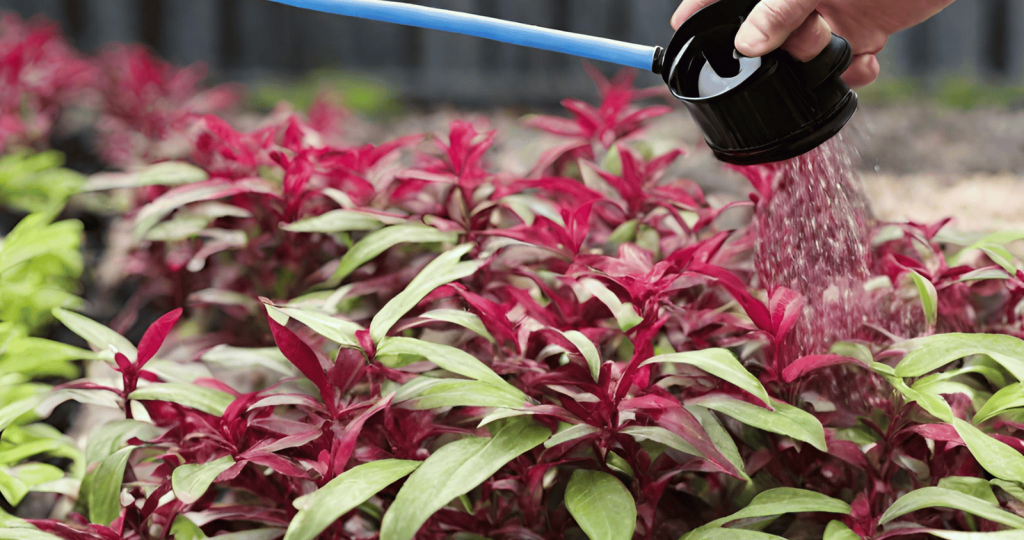 Proper watering of alternanthera